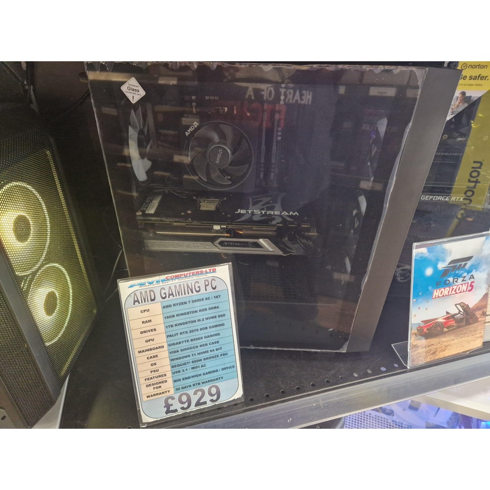 AMD GAMING PC , RYZEN 7 5800X 8C , PALIT RTX 2070 GAMING 8GB